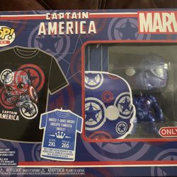 funko pop captain america with tshirt 