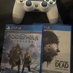 Opened But Never Been Used PS4 Controller And 2 Games 