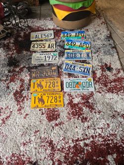 License plates 10 each