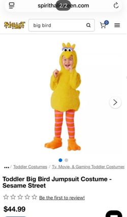 Big bird Sesame Street Halloween costume 2T