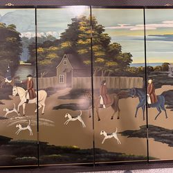 WOODEN HAND PAINTED ART