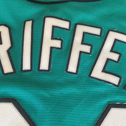 Vintage Teal Griffey Jr Majestic Jersey size Large for Sale in