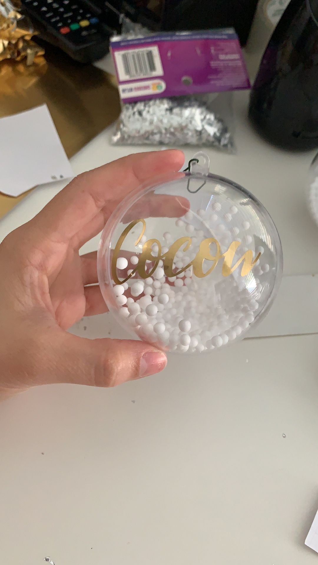 Christmas Ornament Clear Customs - Bolas De navidad Personalizadas