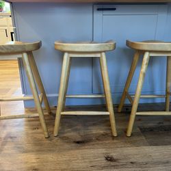 Set Of 3 Counter Stools 