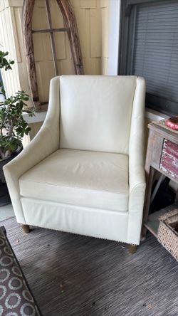 West elm leather chair