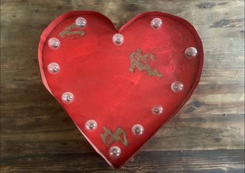 Handmade Heart Metal Light - Made in Austin