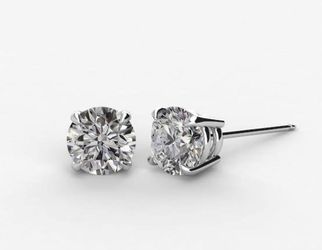Genuine Moissanite stud earrings + Certificate of authenticity