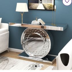 Mirrored Glass Console Table