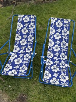 Pair Of Beach Loungers Chairs