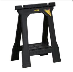 STANLEY 4 In. W X 32 In. H Plastic Folding Sawhorse (2 Pack)