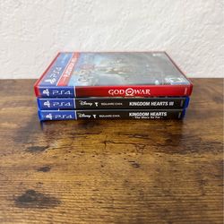 PS4 Games God of War and Kingdom Hearts