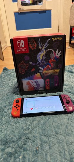 Nintendo switch OLED Pokémon, Scarlet and Violet edition complete in box. No trades cash only no it is not brand new. It is like New. See my other lis