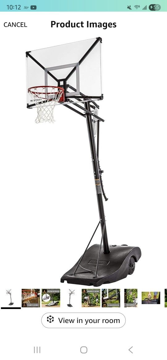 Silverback NXT Portable Adjustable 10ft Outdoor Basketball Hoop - 50" and 54" Basketball Goal Backboard Available - Assembles in 90 Minutes