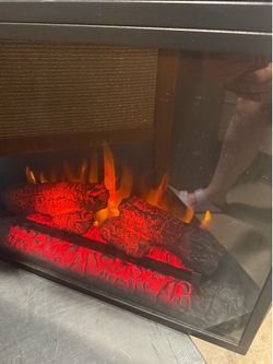 Electric Fireplace Insert with Realistic Flame & Heater – Fully Working – 23”