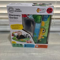 Baby Einstein Discovery Garden Tummy Time Mat & Mirror, Ages 0-6 Months, Multisensory