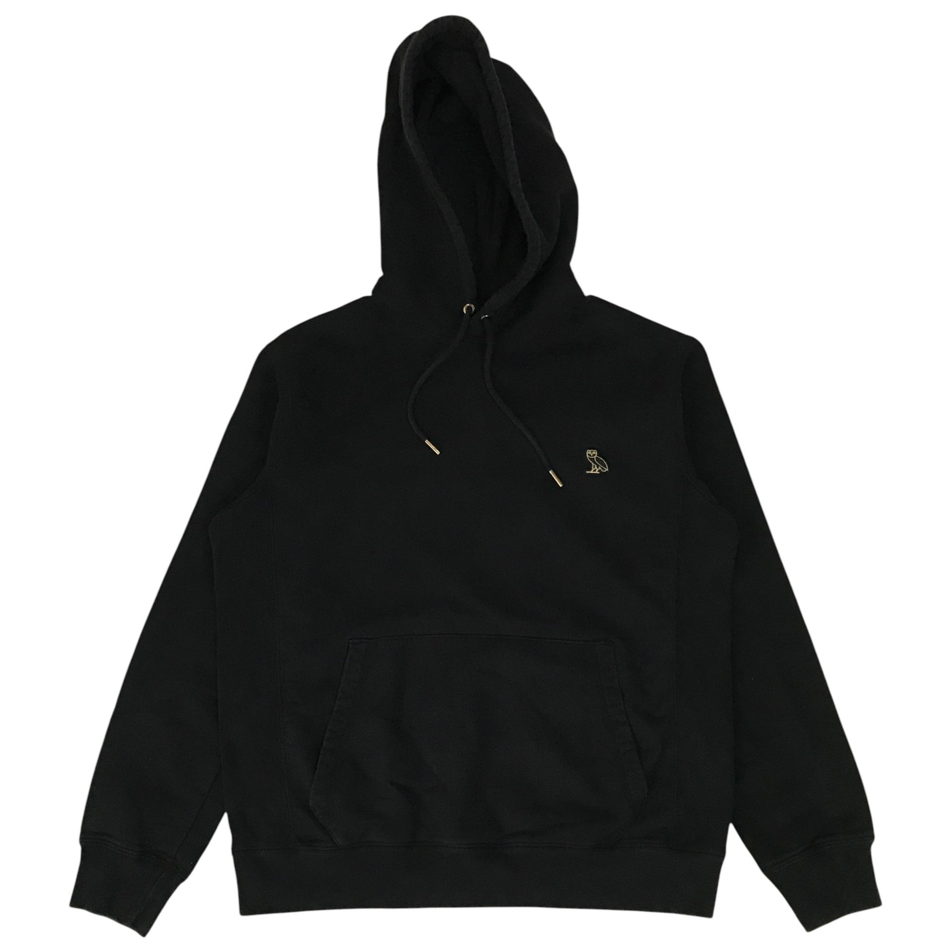 DRAKE OVO HOODIE MENS MEDIUM M BLACK OCTOBERS VERY OWN SWEATSHIRT PULLOVER RAP