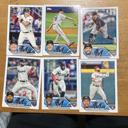 2023 TOPPS MIAMI MARLINS 24 CARD LOT 