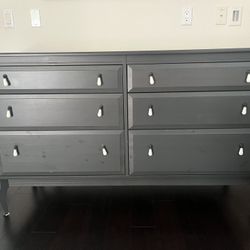 Grey Dresser with Six Drawers