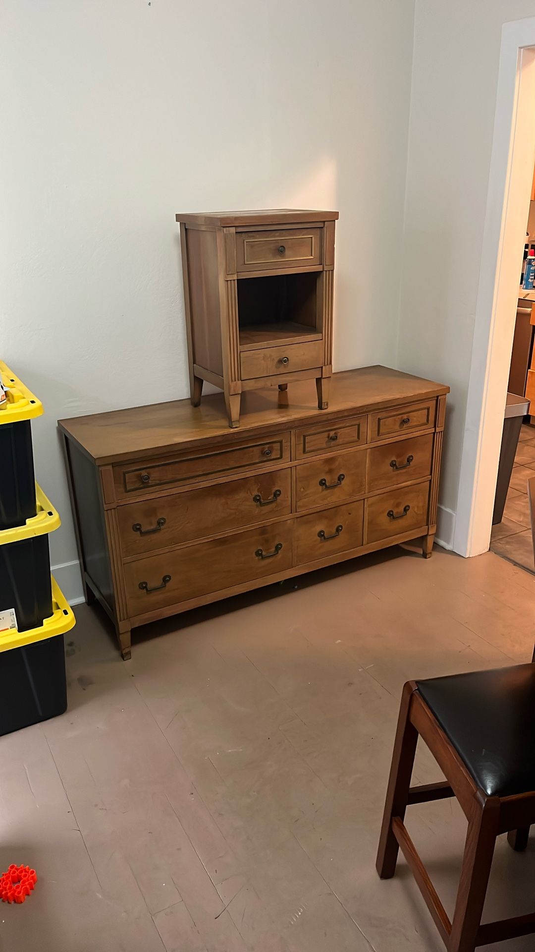 Mid Century Dresser And Side Table