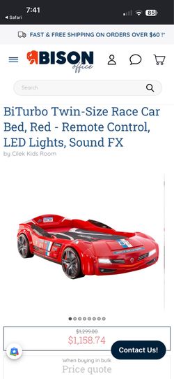 Twin sizes race car bed with mattress