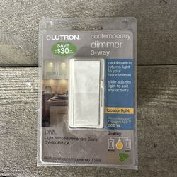 Lutron DV-603PH-LA Light Almond Diva 600w Locator Light 3 Way Dimmer Switch 120V