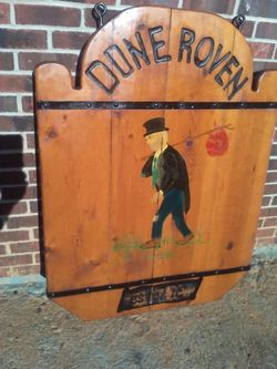 Tavern street sign with Hand Forged iron straps