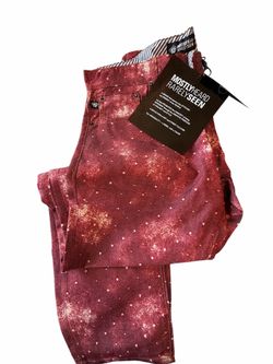 MOSTLYHEARD RARELYSEEN Red Star Pattern Jeans Size  34