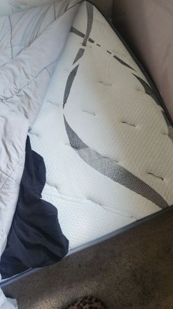White and Gray Quilted Mattress