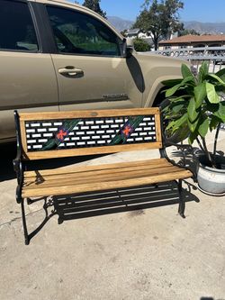 Northbrook Series by Parkland Heritage  Outdoor Garden Bench Cast Iron and Wood
