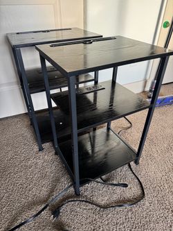 Side tables with charging port