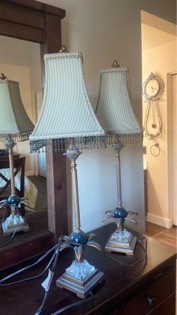 Tall bedside Tropical lamps x 2 $198 original