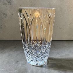 Vintage Crystal Clear 24% Lead Crystal Vase • Made in Poland • 8.75”
