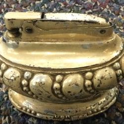 Ronson Crown Table Lighter Needs Wick, Flint And Fluid As Is 
