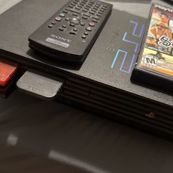 PS2 With DVD Remote , Adapter And GTA 