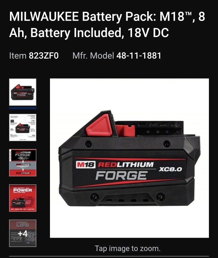 Milwaukee M18 FORGE XC 8.0Ah Batteries — Brand New 🔥 (4 Available)