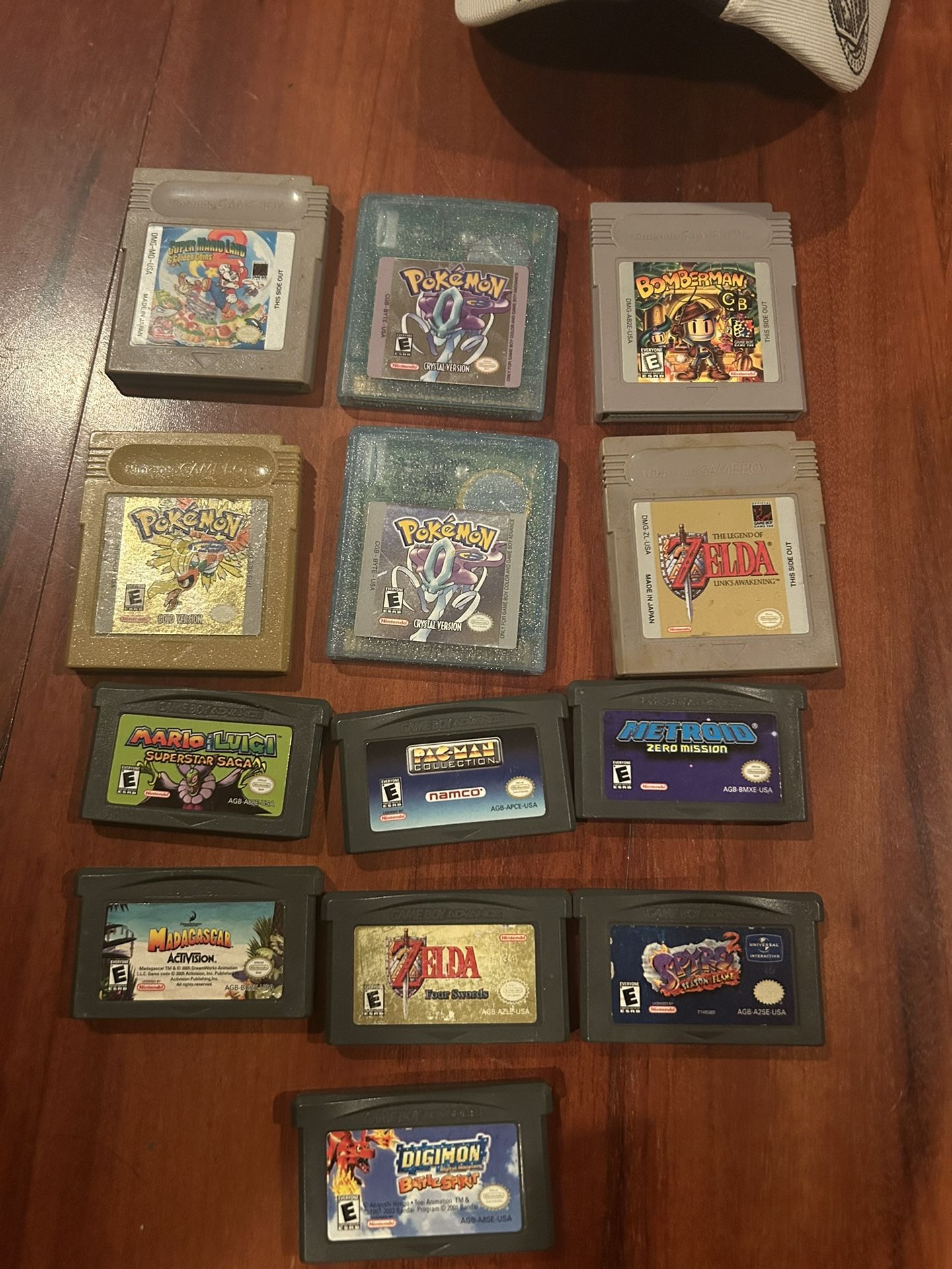 Retro Nintendo Gameboy Games Gba Gbc Advance Color