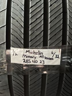 Pair of MICHELIN 285/40/23 PRIMACY ALL-SEASON TIRES, TREAD 6/32s