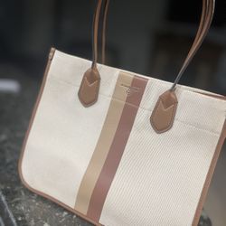 AUTHENTIC Heidi Large Stripe Canvas Tote Bag