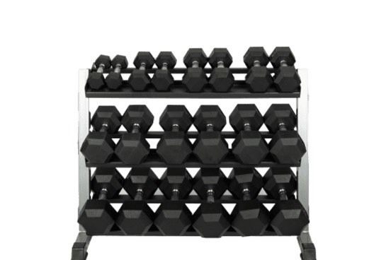 5-50 Rubber Hex Dumbbell Set