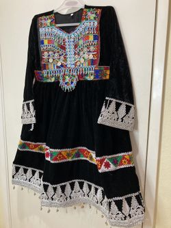 Afghan traditional clothes girls kouchi size 7/8 years old