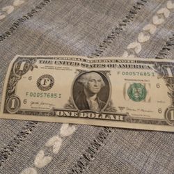 Low Serial Number $1 Bill