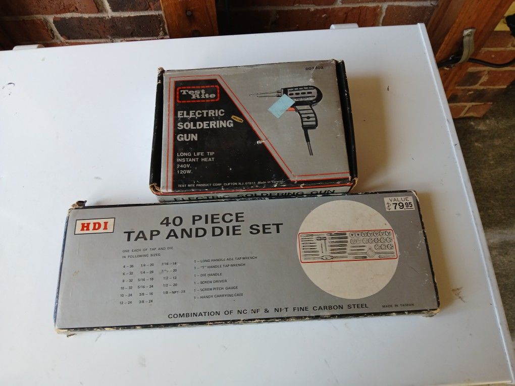 Electric Soldiering Gun/ 40pice Tap and Die Set