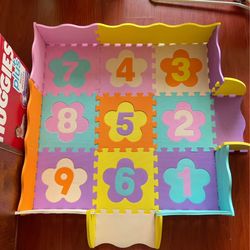 Colorful Number and Flower Foam Play Mat Set