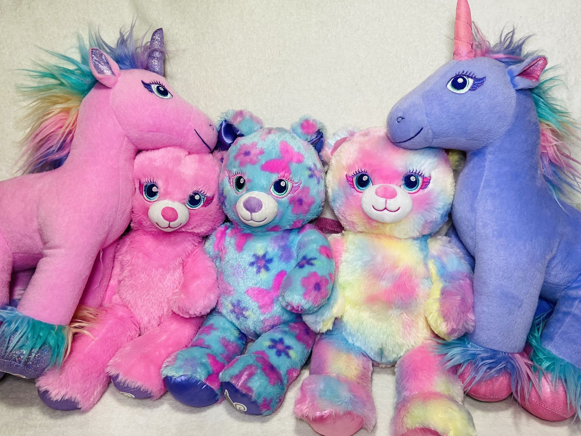 Build a Bear Fairy Friends Teddy Bears + Rabbit + Fairy Friend Unicorns