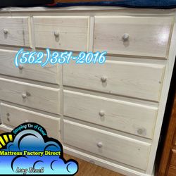White Wash Nine Drawer Dresser Cajonera Comoda Nueva 