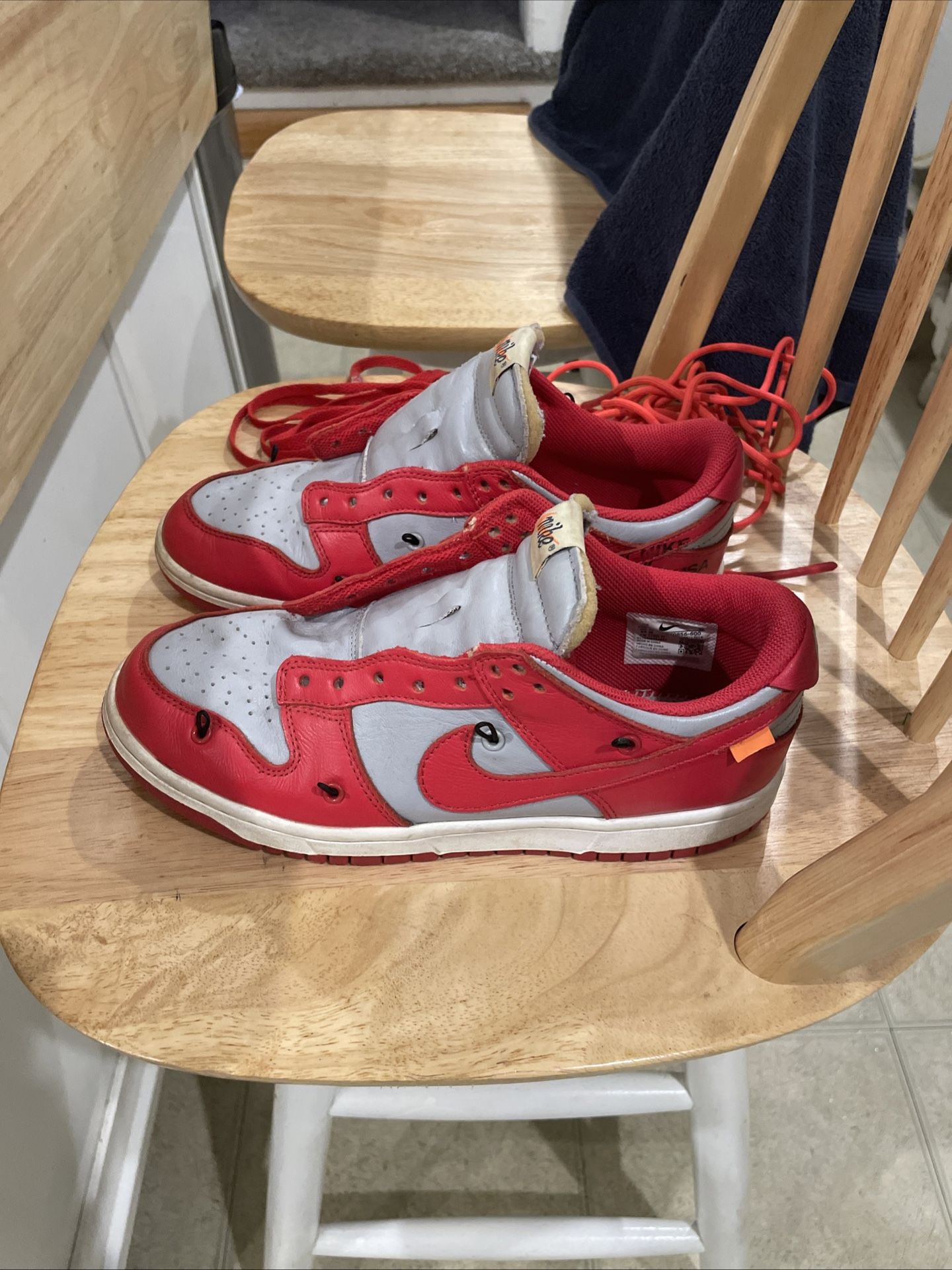 UNIVERSITY RED Off-White Dunks – Grail Alert 🚨 size 7 men’s(no box) and NO SOULS