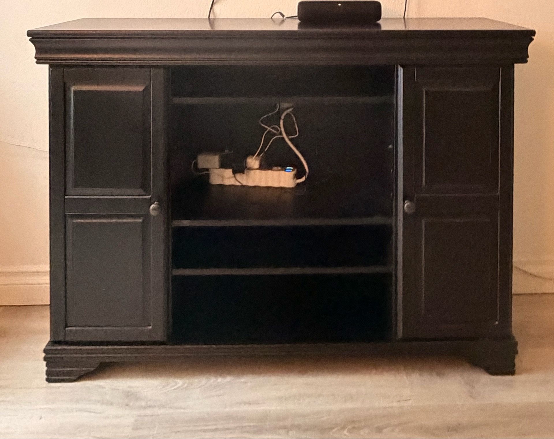 Media stand with storage