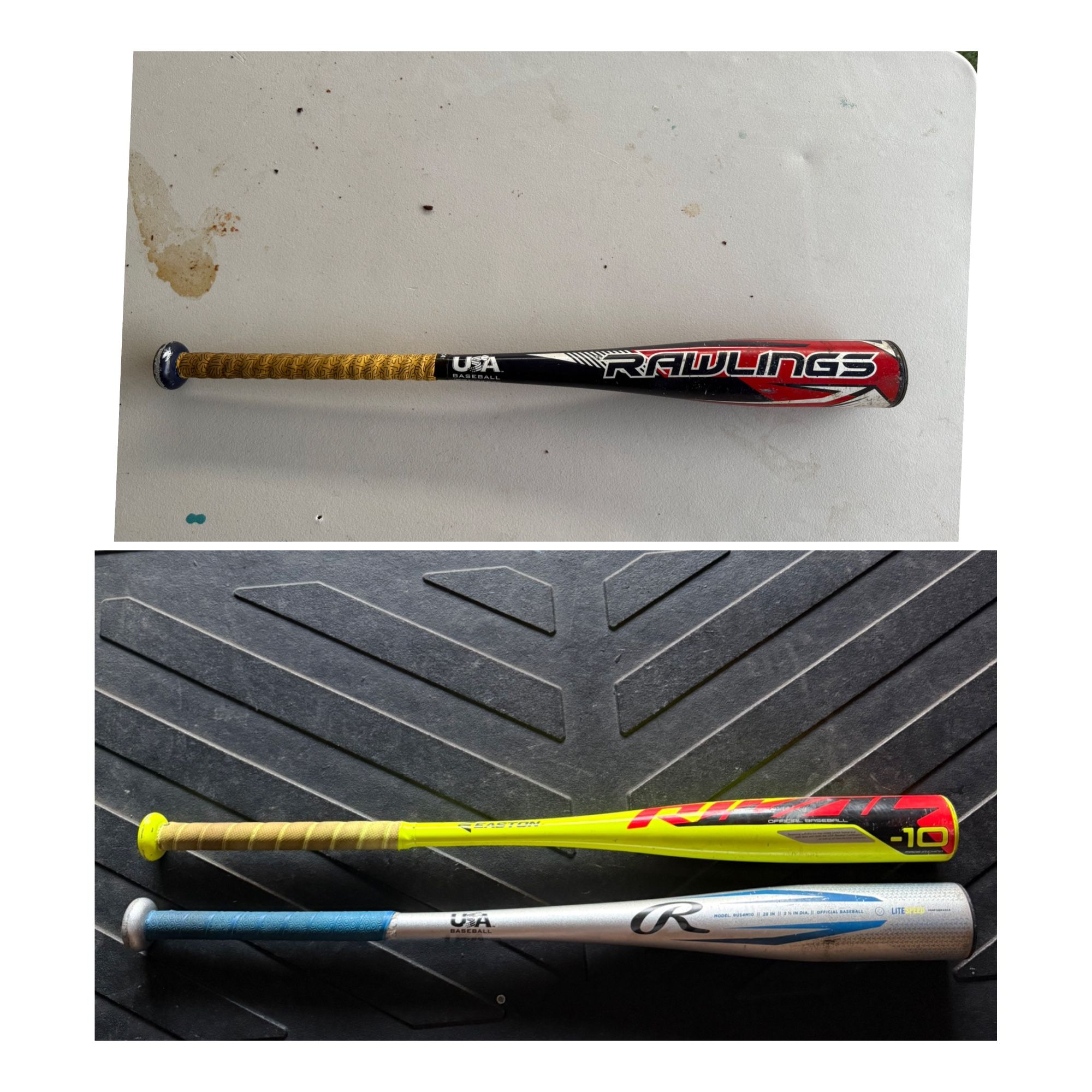 (3) Little League USA Certified 28" -10 Bats In Great Condition.