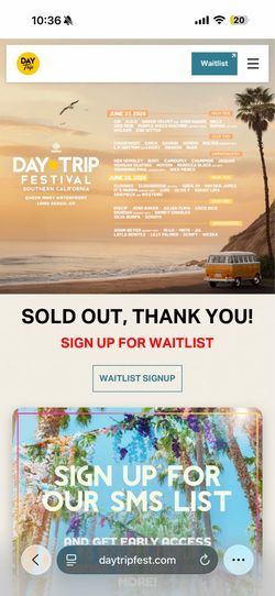 Day trip (Saturday only)
