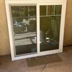 Milgard 55”x55” Sliding Door Windows / 2 Lot